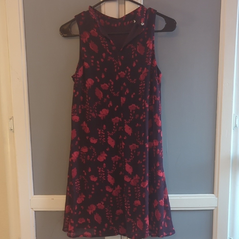 Tommy Hilfiger Purple and Red Dress Sleeveless floral dress-Dark floral - Picture 5 of 5